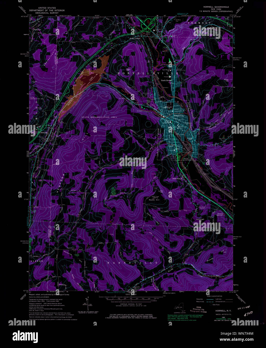 New York NY Hornell 129771 1978 24000 Inverted Restoration Stock Photo