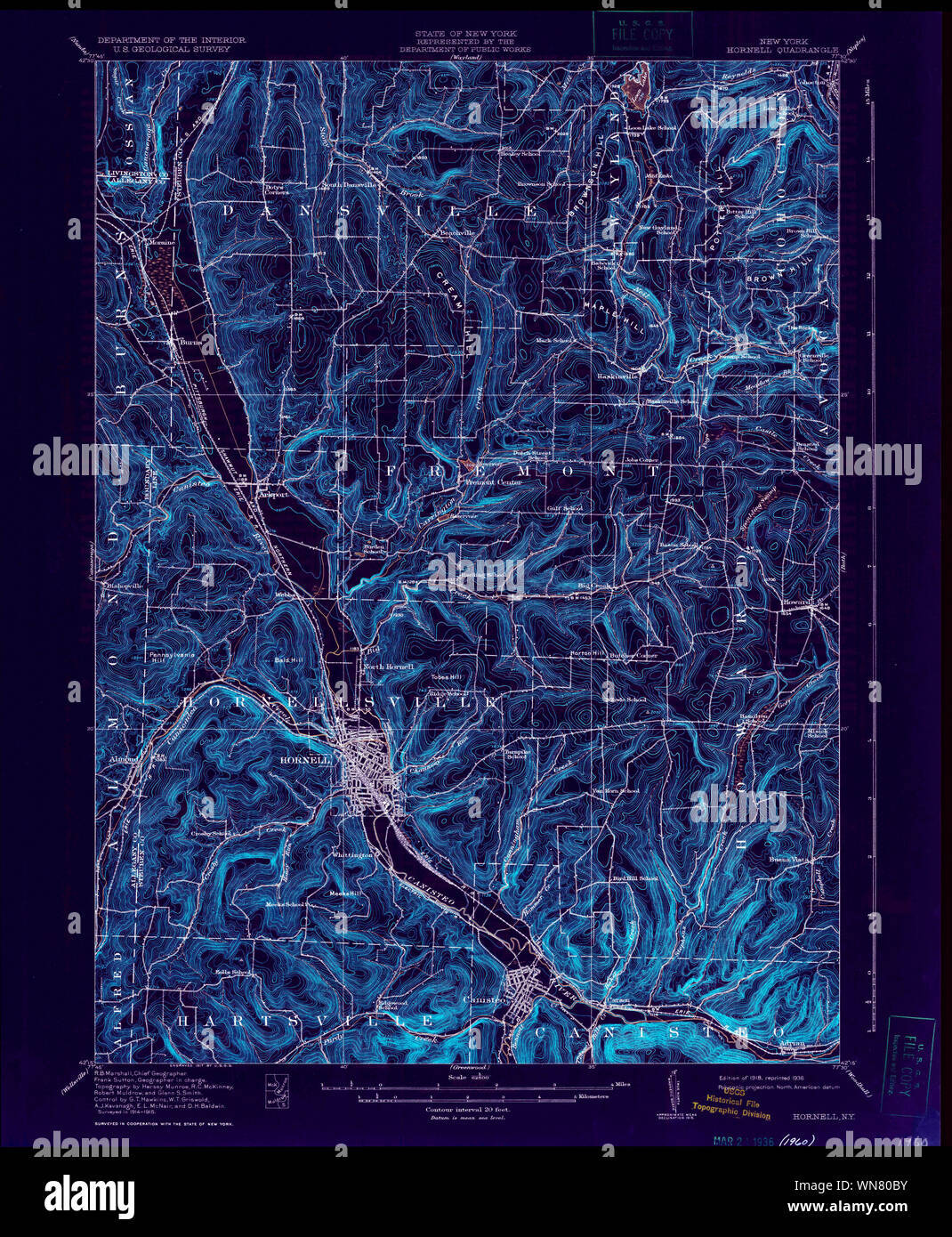 Map of hornell new york hires stock photography and images Alamy