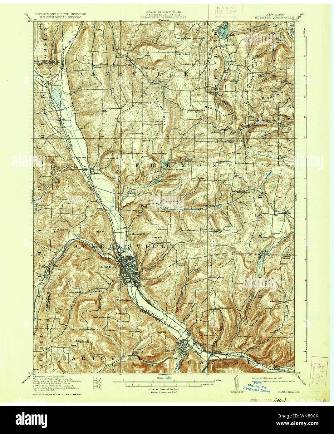 Hornell new york map hires stock photography and images Alamy