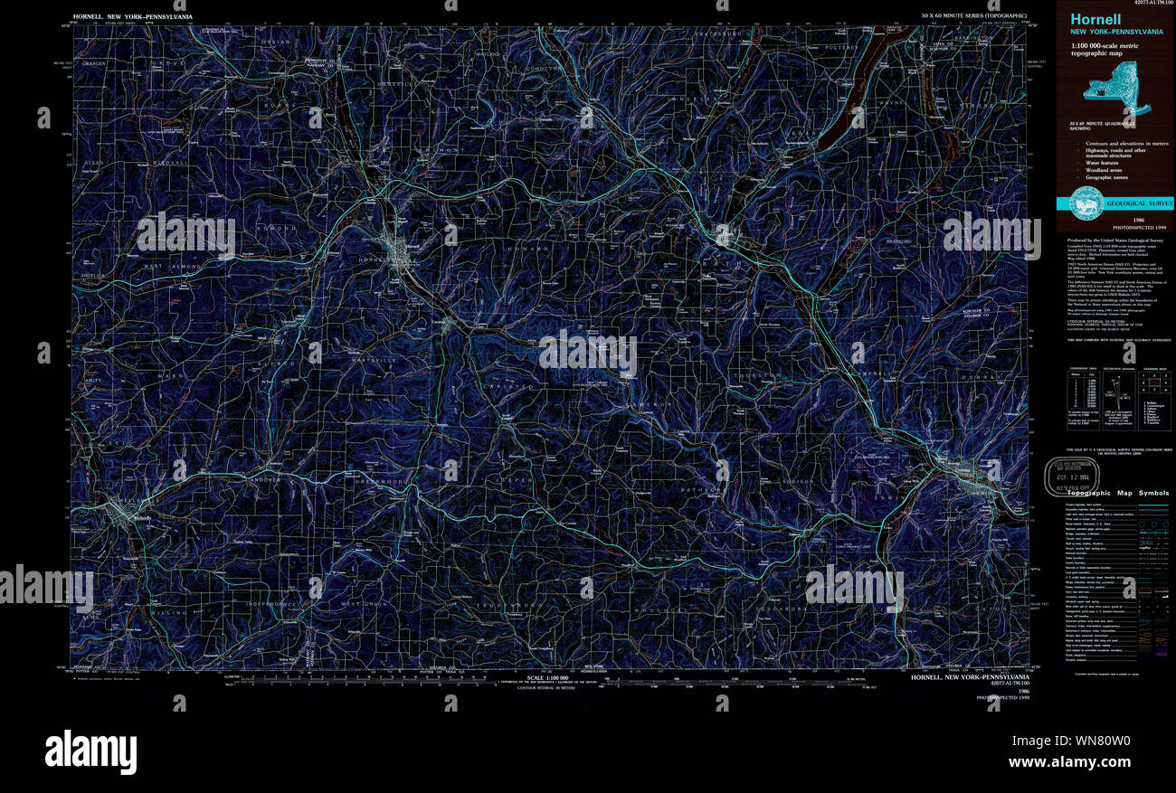 New York NY Hornell 137267 1986 100000 Inverted Restoration Stock Photo