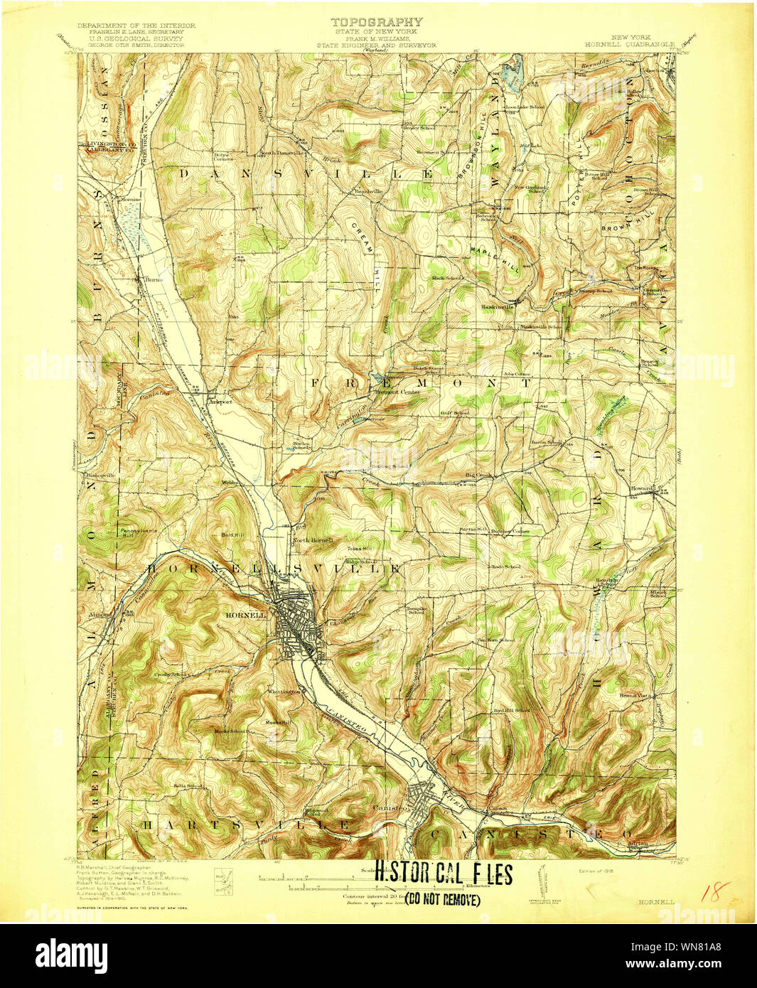 New York NY Hornell 139714 1918 62500 Restoration Stock Photo Alamy