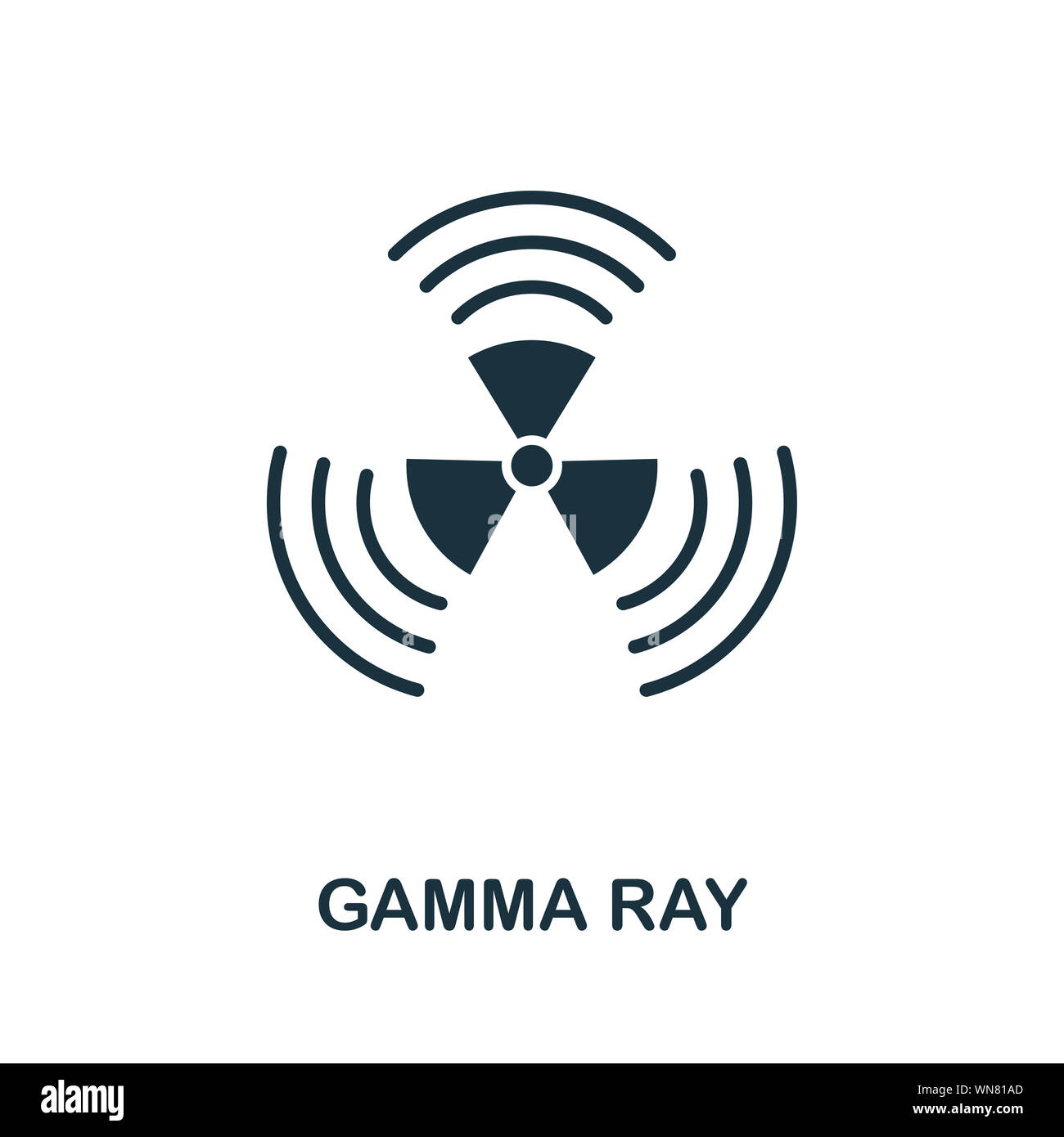 Gamma Ray icon symbol. Creative sign from biotechnology icons collection.  Filled flat Gamma Ray icon for computer and mobile Stock Photo - Alamy