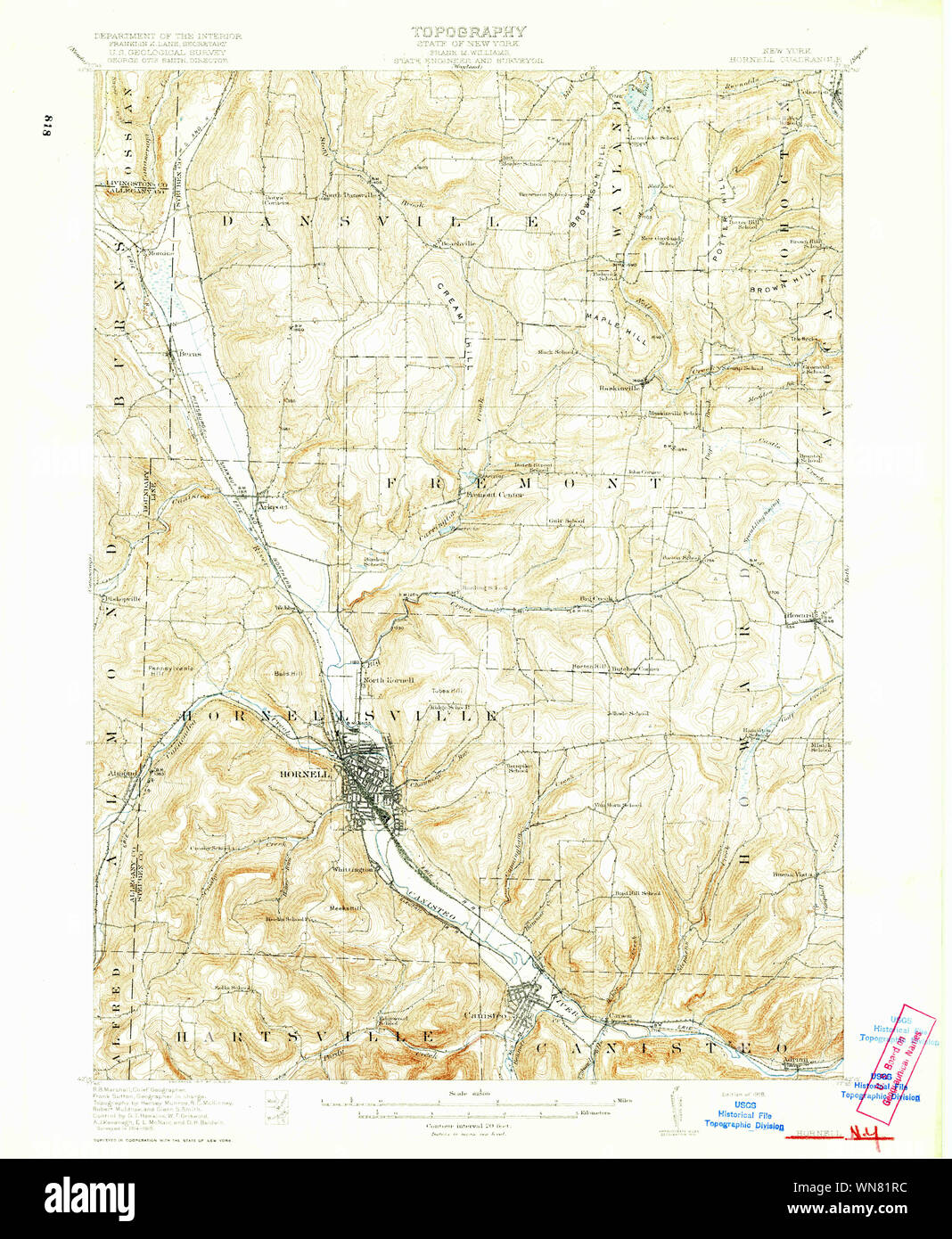 New York NY Hornell 139716 1918 62500 Restoration Stock Photo Alamy