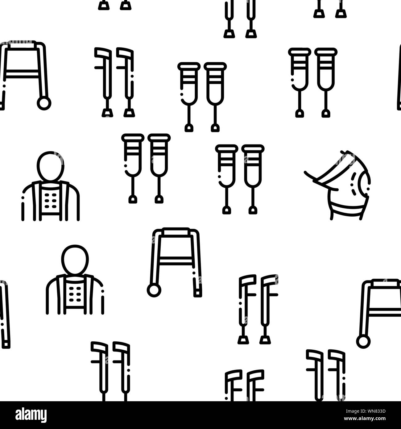 Orthopedic Seamless Pattern Vector Stock Vector