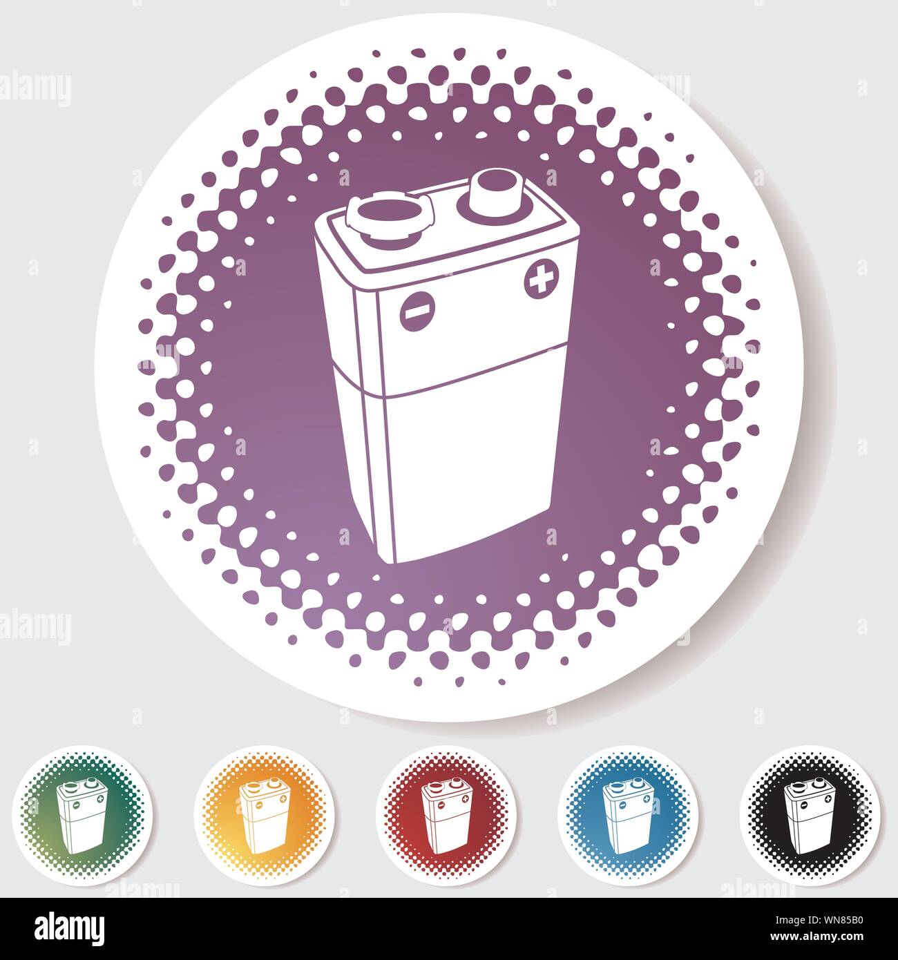 9 Volt Battery Stock Vector Image & Art - Alamy