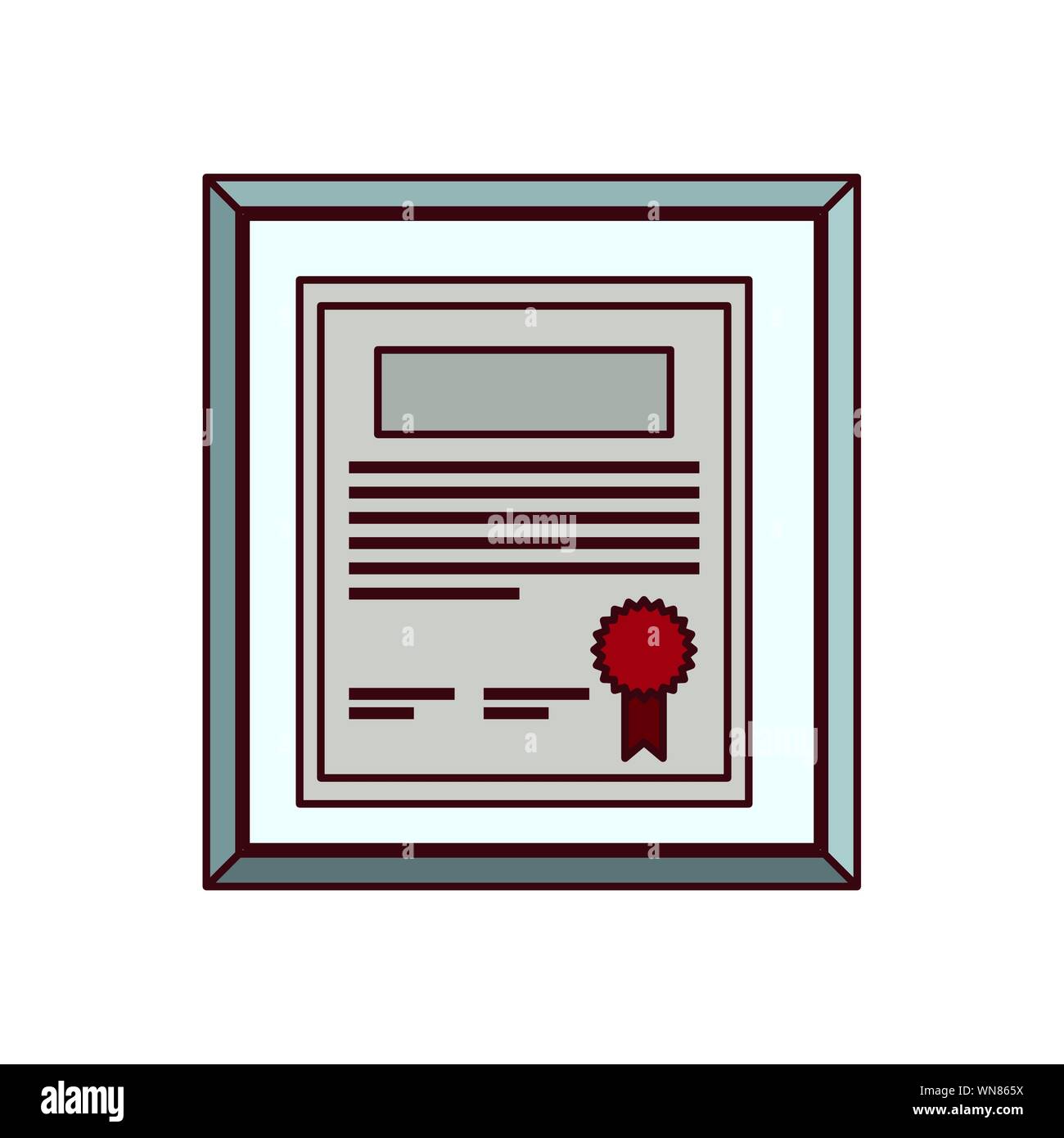 certificate diploma in frame icon Stock Vector Image & Art - Alamy