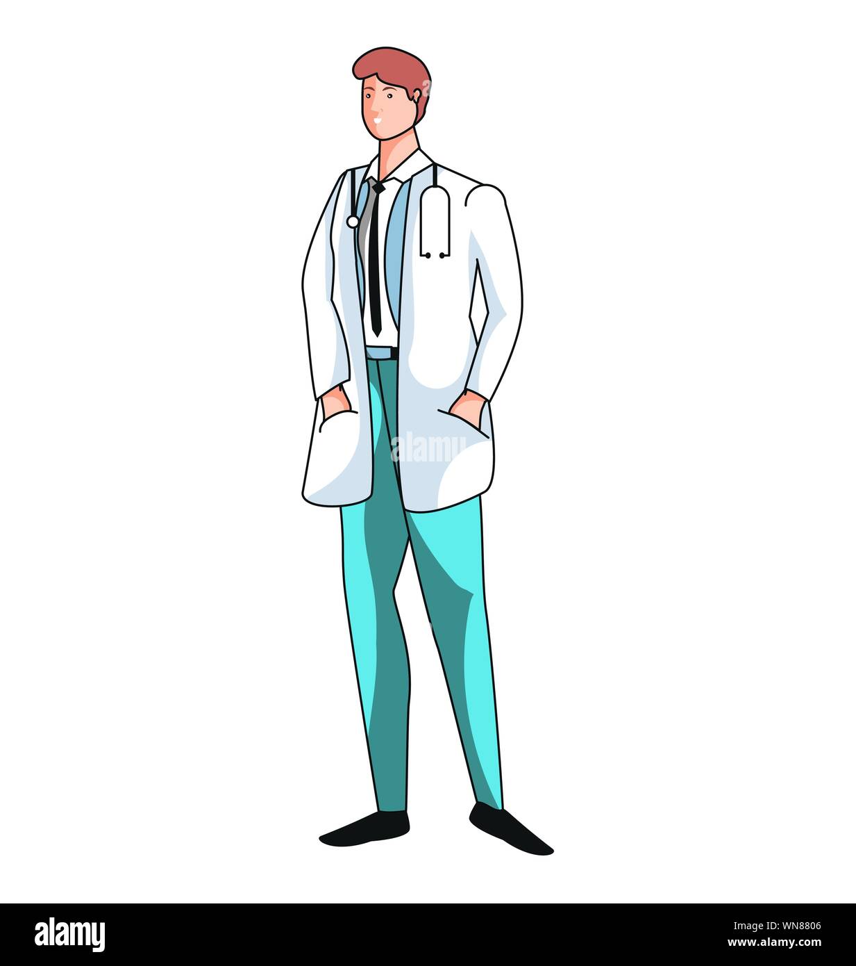 medical doctor worker avatar character vector illustration design Stock ...