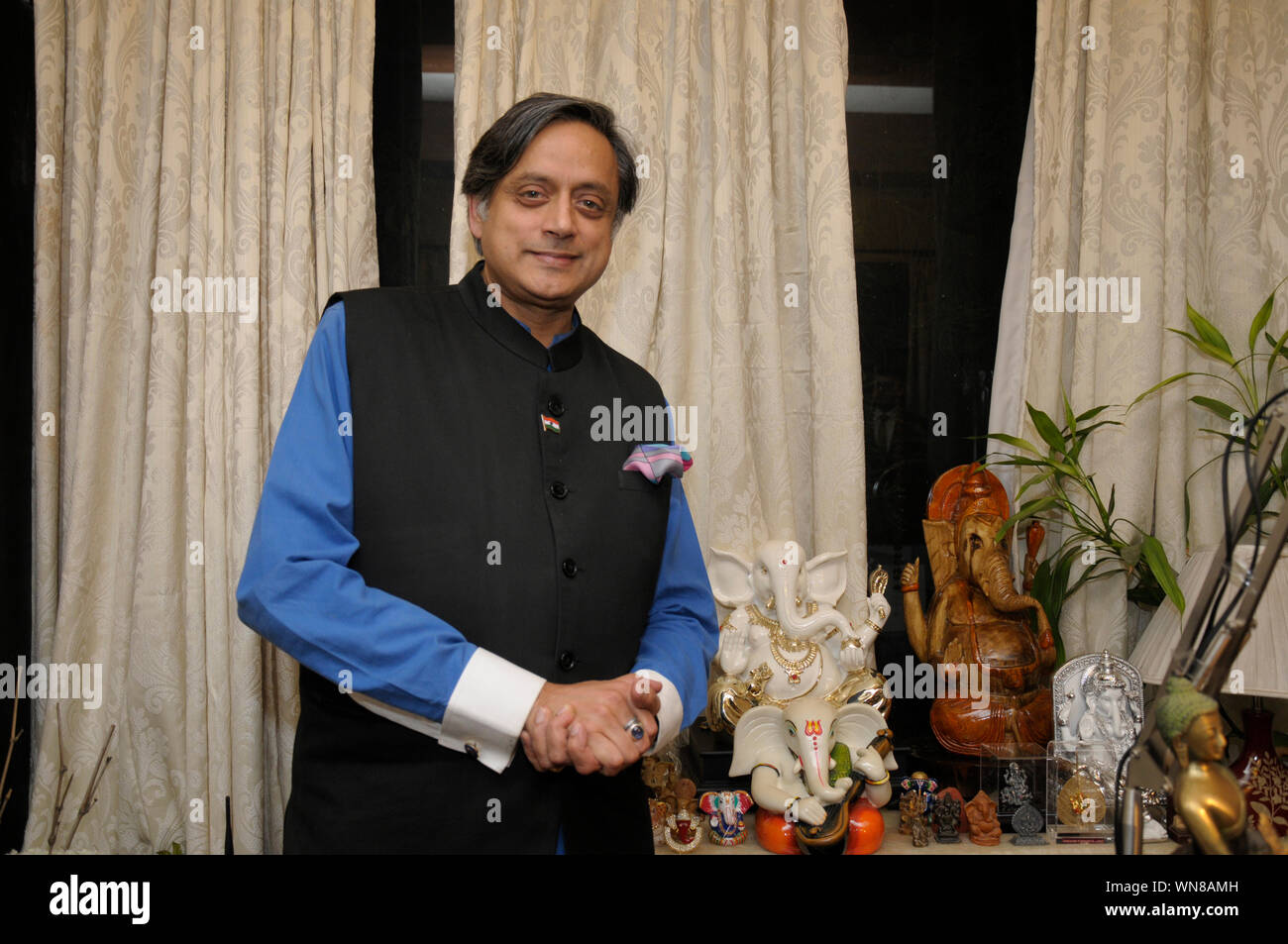 Shashi Tharoor is an Indian politician of Congress party, writer and a former career international diplomat who is currently serving as Member of Parl Stock Photo