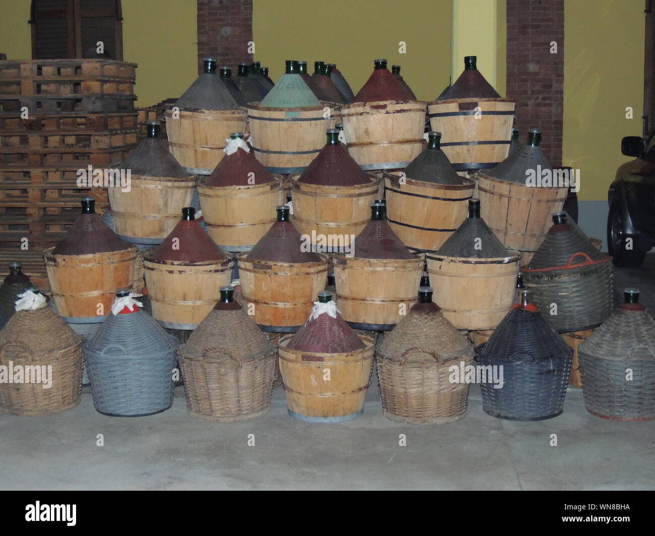 Baskets On Shelves In Store For Sale Stock Photo Alamy