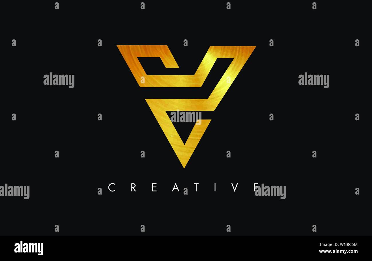 V Golden Letter Modern Trendy Design Logo. Letter V Gold Icon Logo with ...