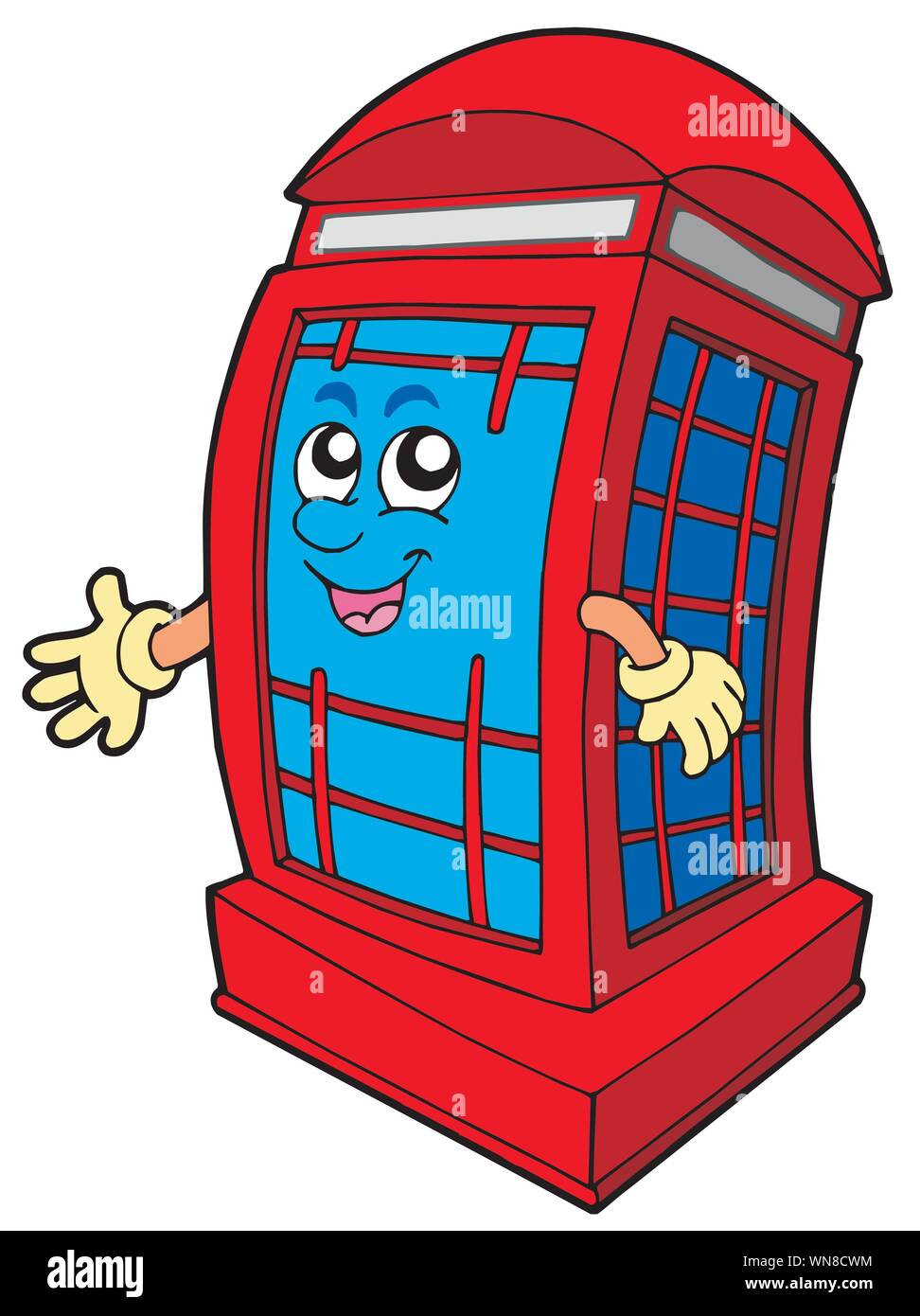 English red phone booth Stock Vector