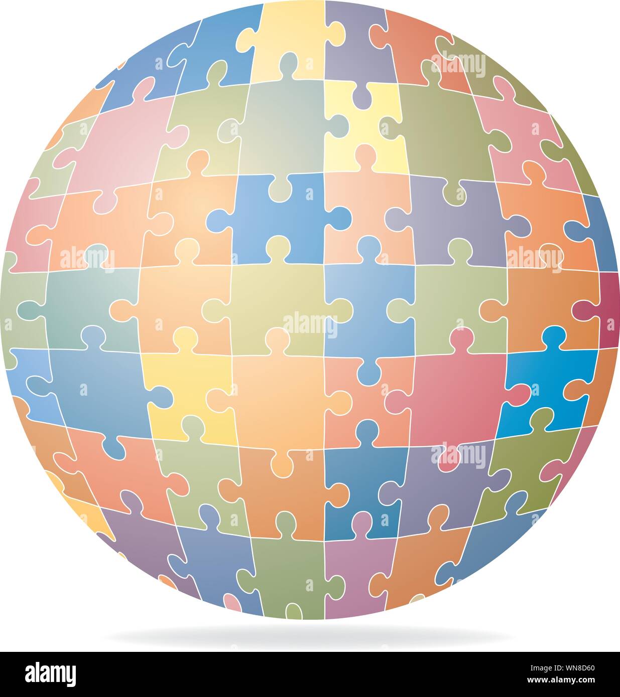 Puzzle Globe Stock Vector
