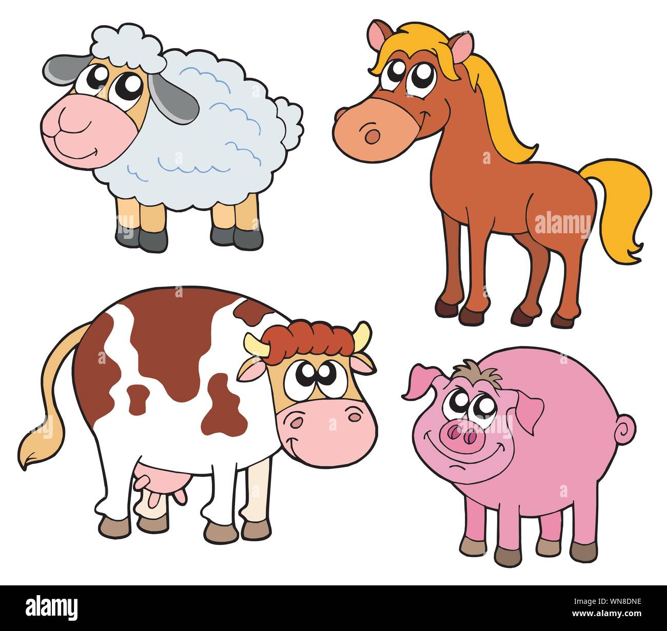 Farm animals collection Stock Vector Image & Art Alamy