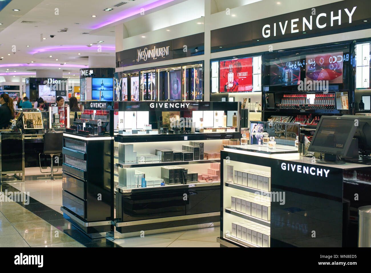 DUBAI, UAE - CIRCA JANUARY, 2019: Duty Free area at Dubai International ...
