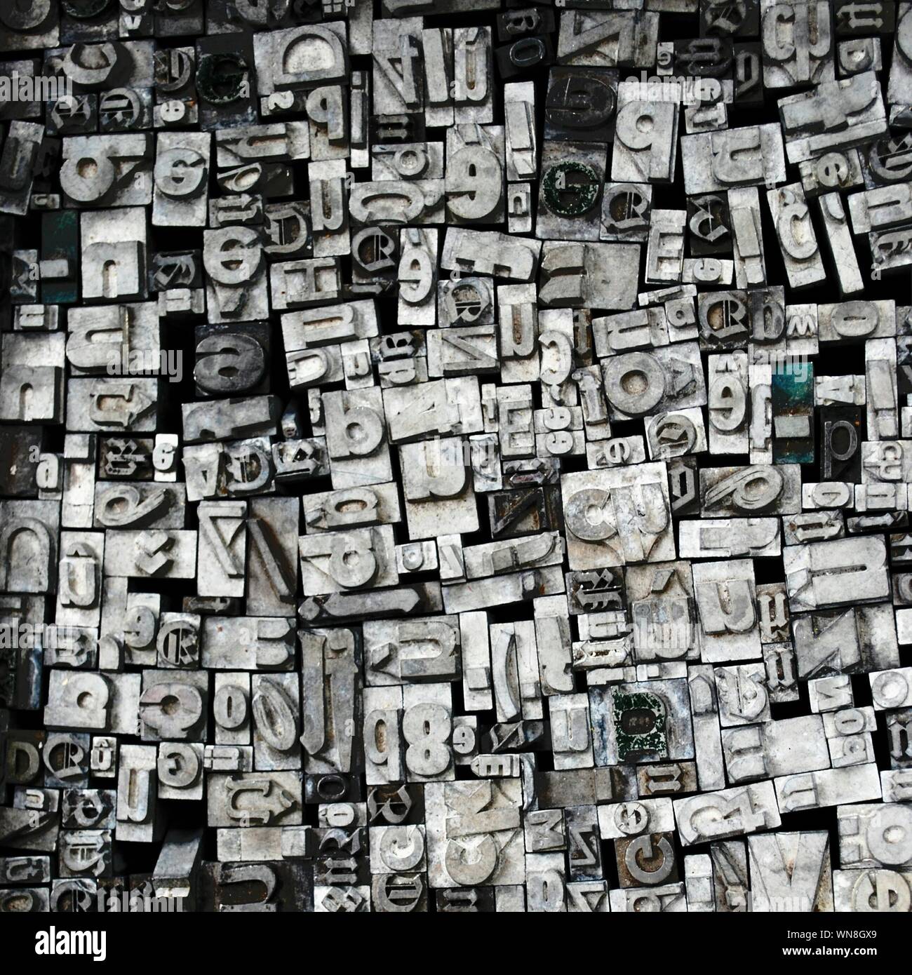 Full Frame Shot Of Metal Letters Stock Photo Alamy