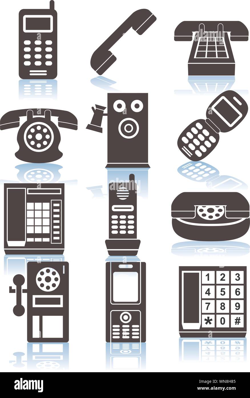 Phone Icons Stock Vector