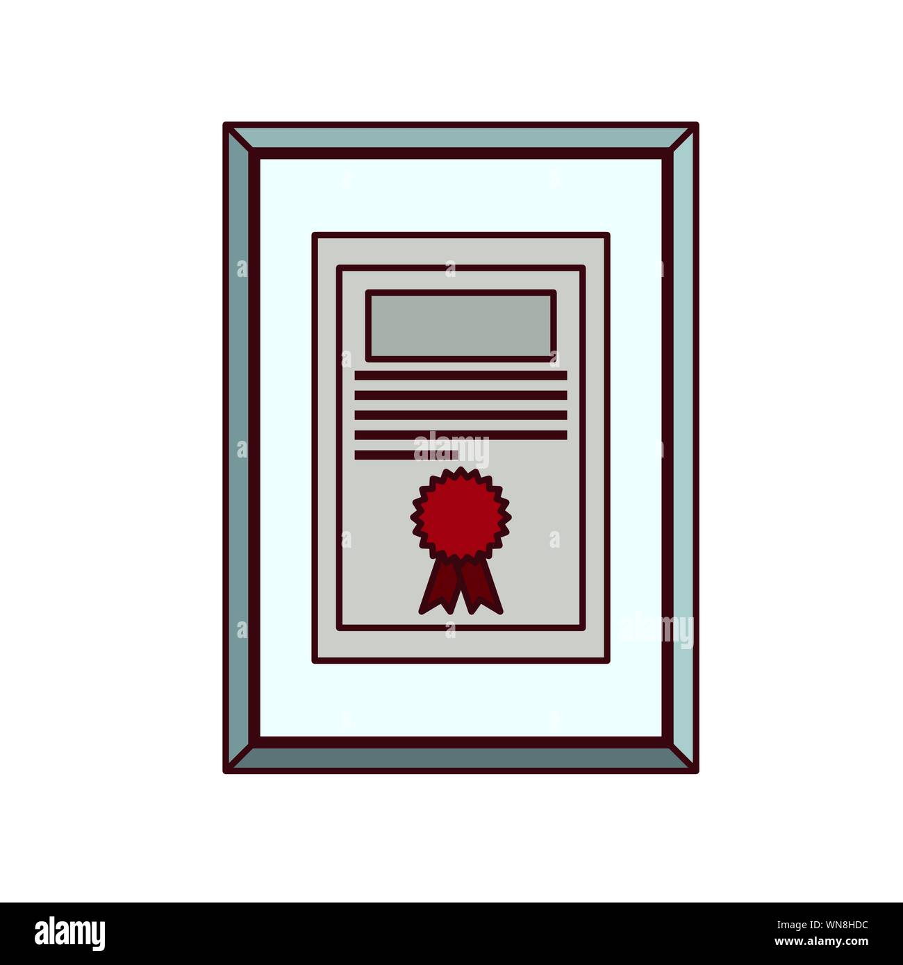 certificate diploma in frame icon Stock Vector Image & Art - Alamy