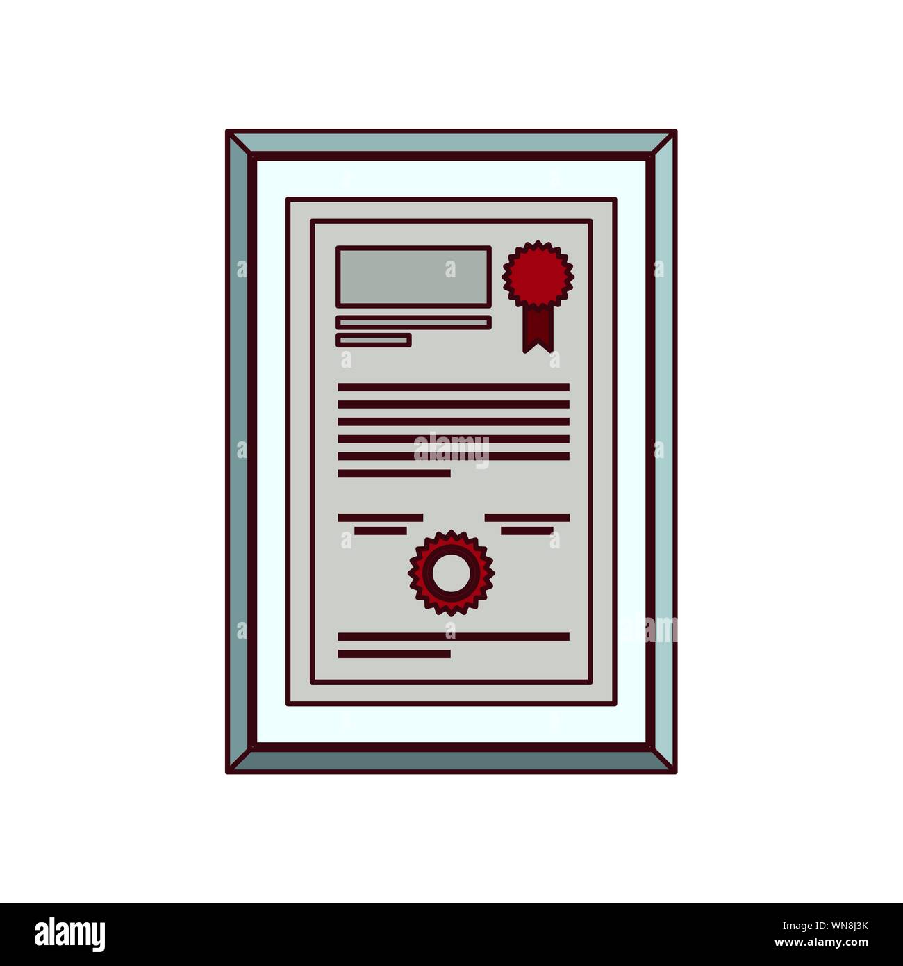 certificate diploma in frame icon Stock Vector Image & Art - Alamy