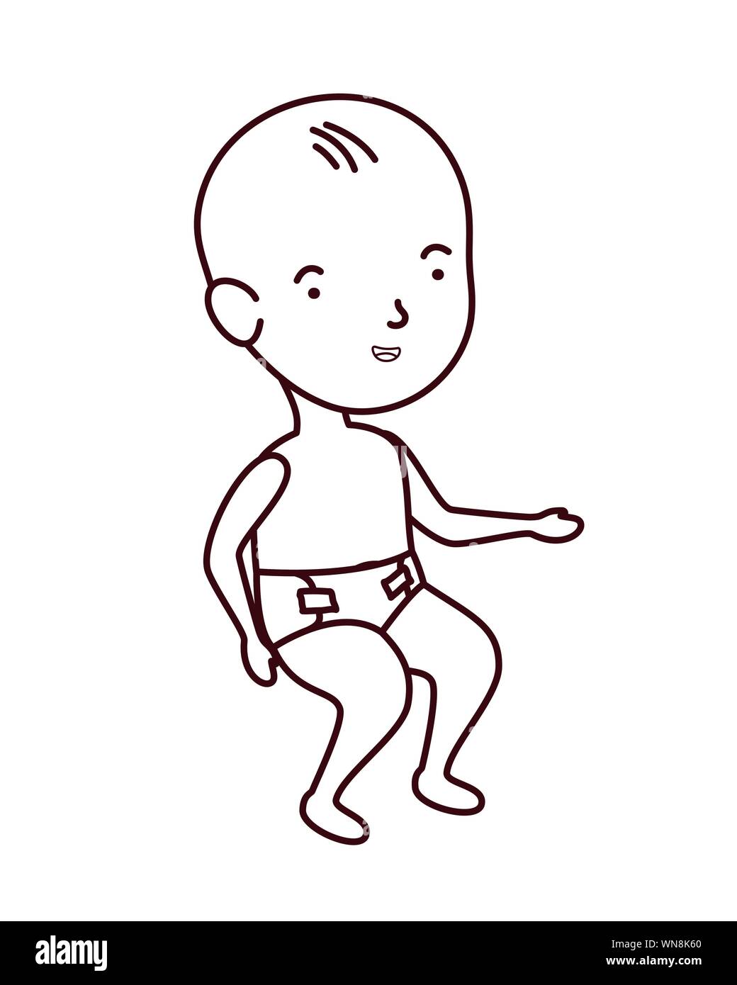 cute little boy baby character Stock Vector Image & Art - Alamy