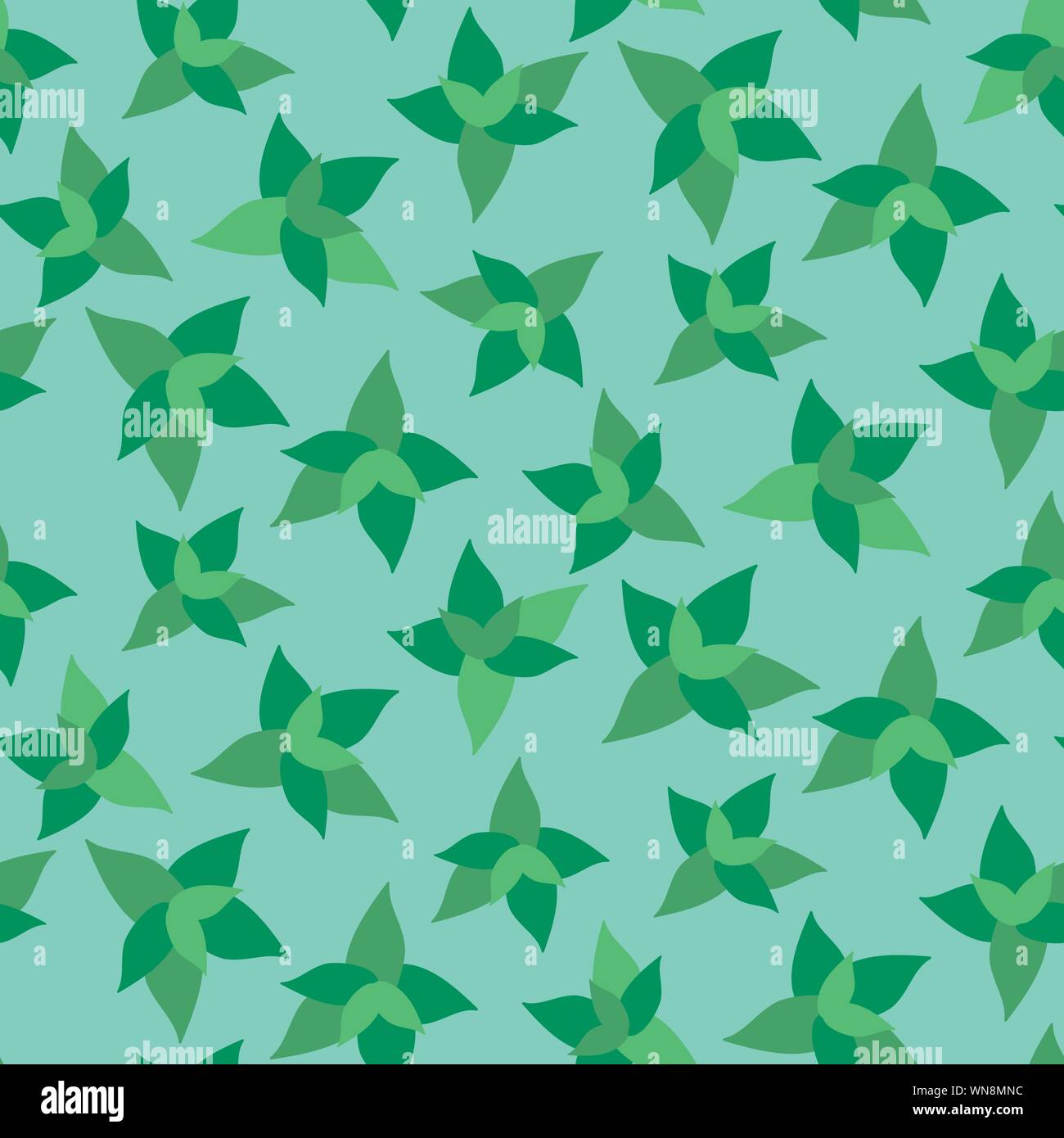 seamless vector pattern with top view of green plants Stock Vector ...