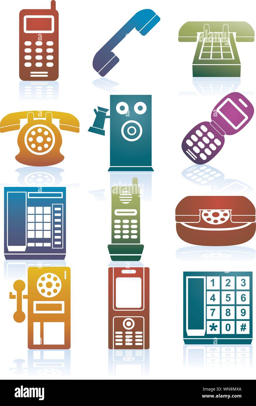 Phone Icons Stock Vector