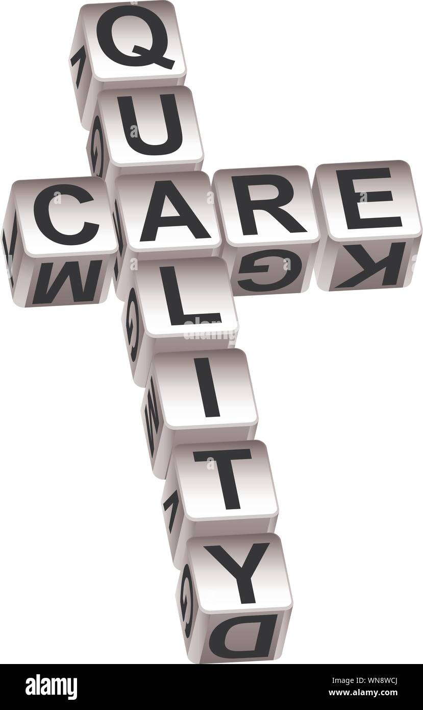 Quality care dice Stock Vector
