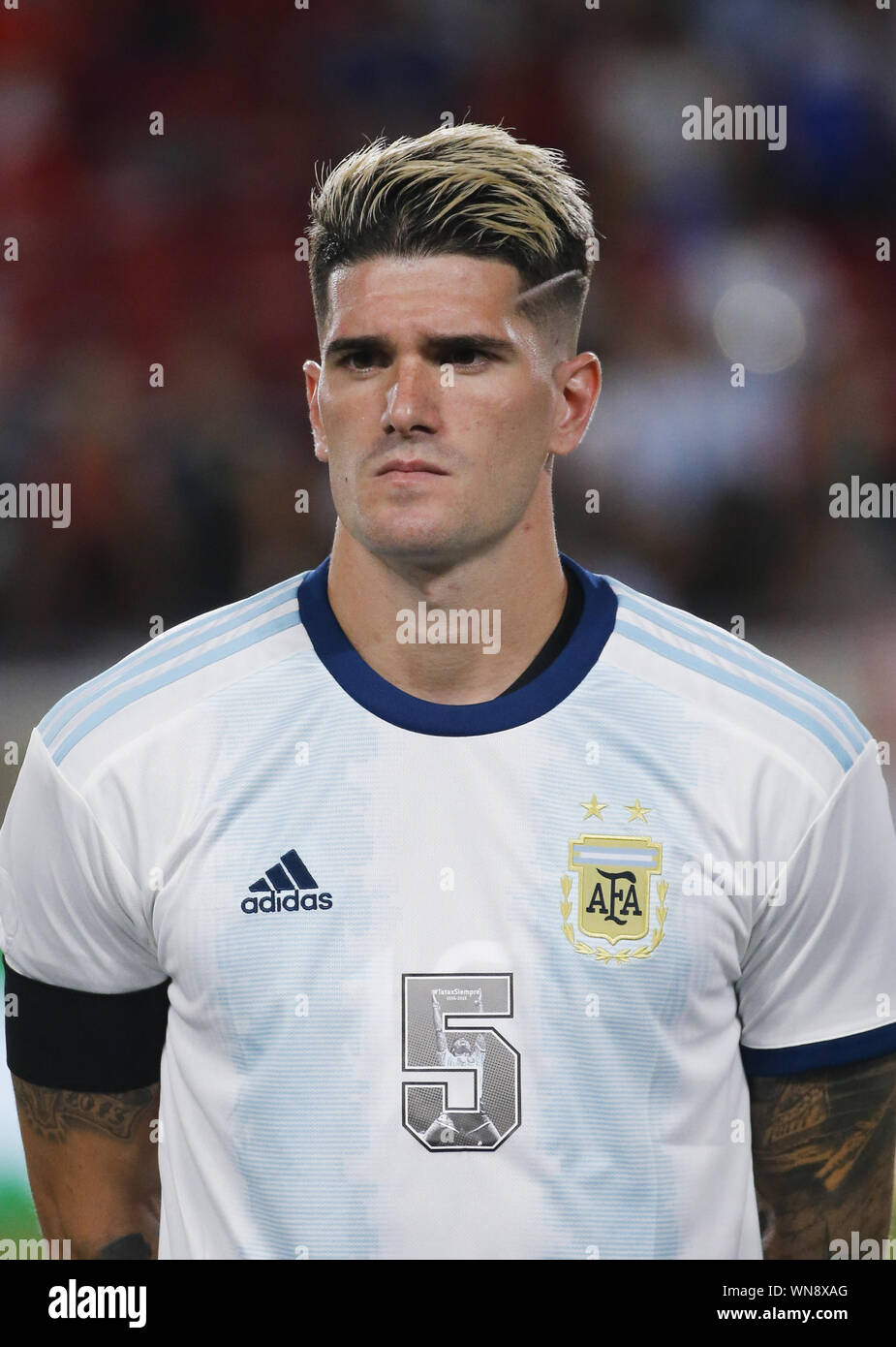 Los Angeles California Usa 5th Sep 2019 Argentina Midfielder Rodrigo De Paul 15 In An International Friendly Soccer Match Between Argentina And Chile At The Los Angeles Memorial Coliseum In Los Angeles On