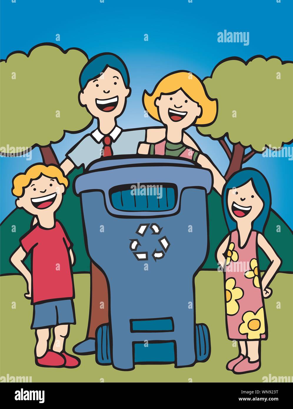 White trash family Stock Vector Images - Alamy