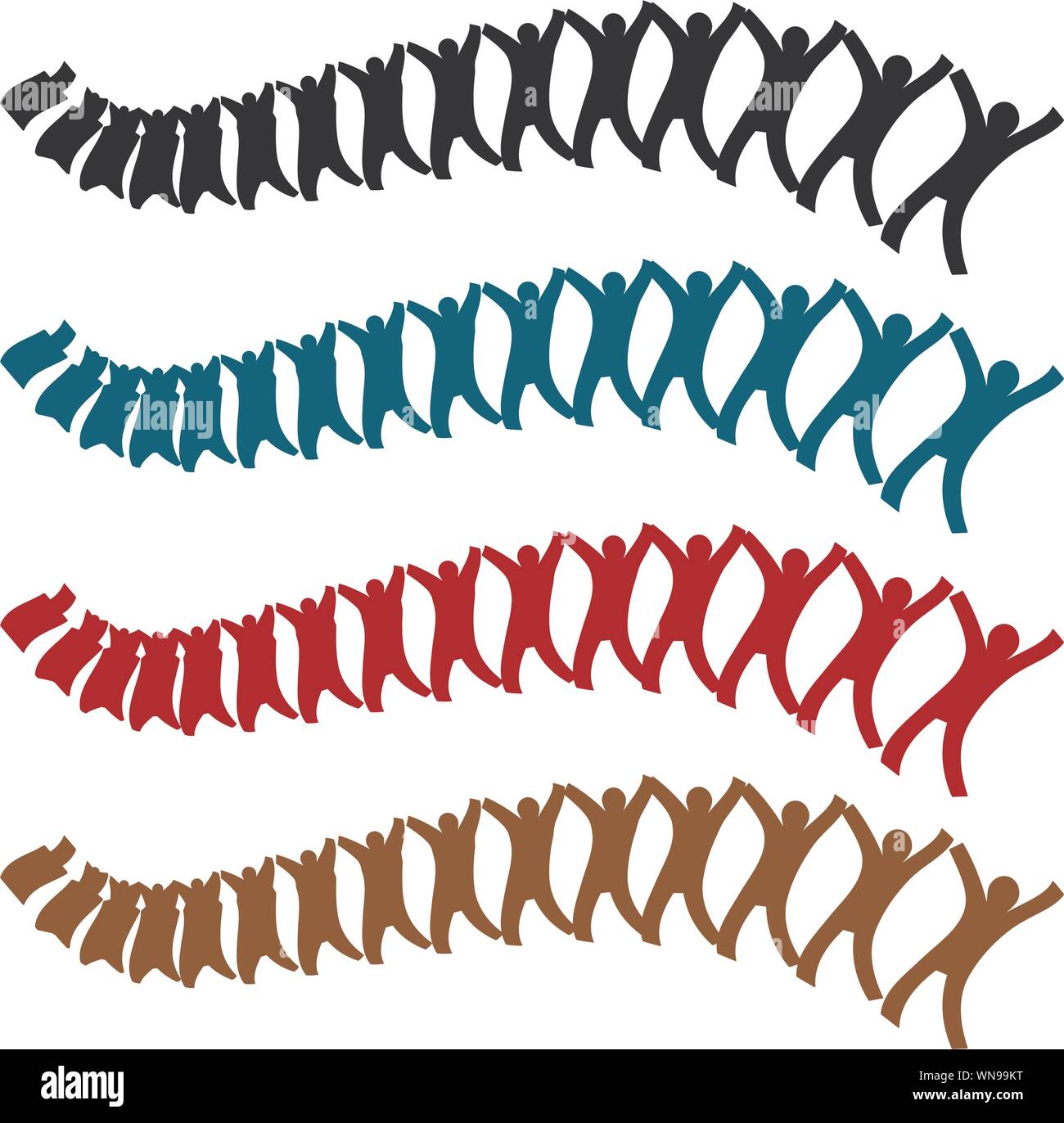 Spine Aligment Team Stock Vector