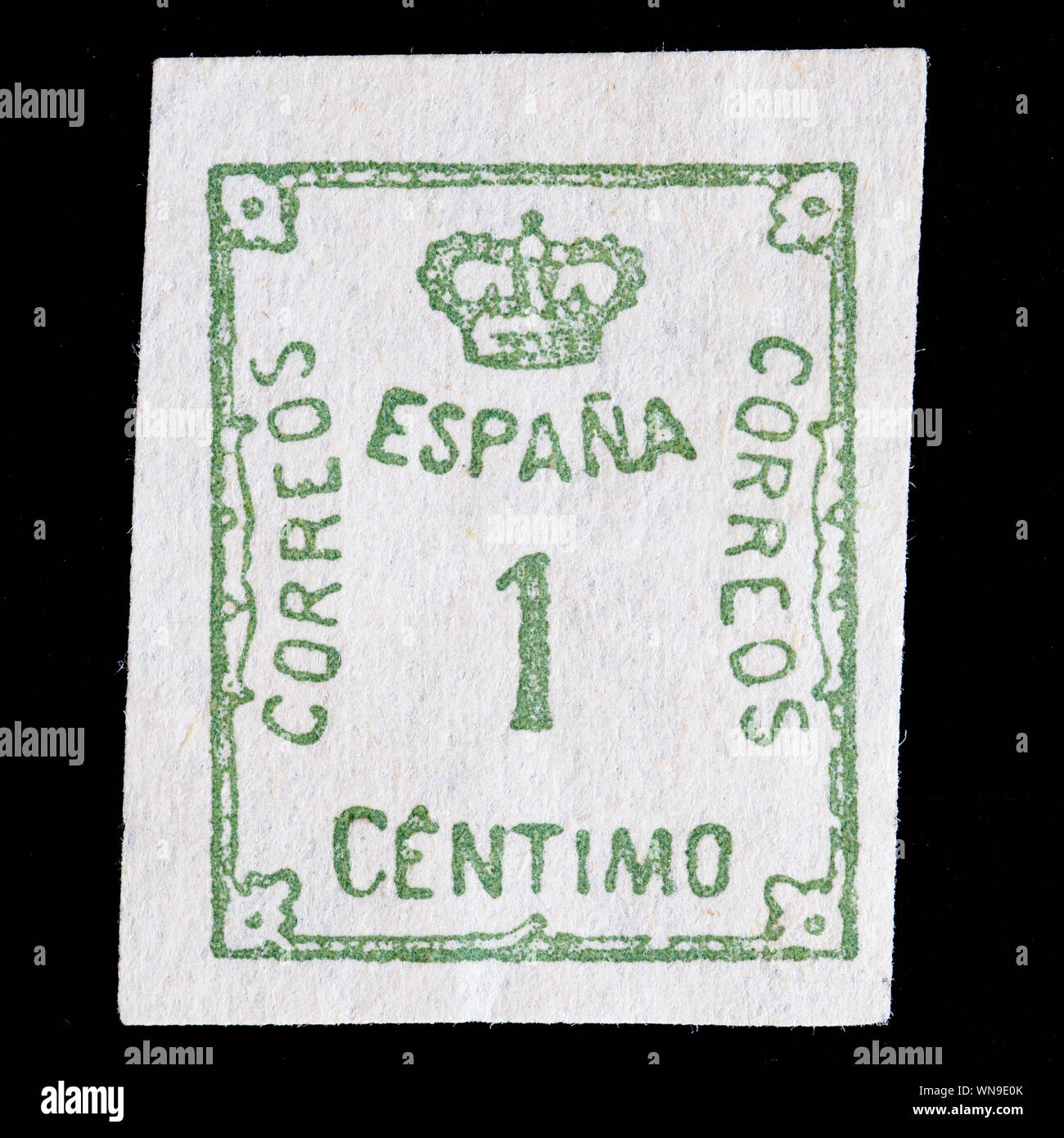 Spain Postage Stamp Crown and Numeral Stock Photo Alamy