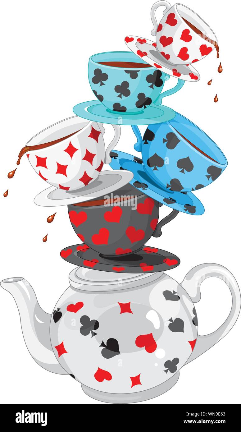 Wonder Tea Party pyramid Stock Vector