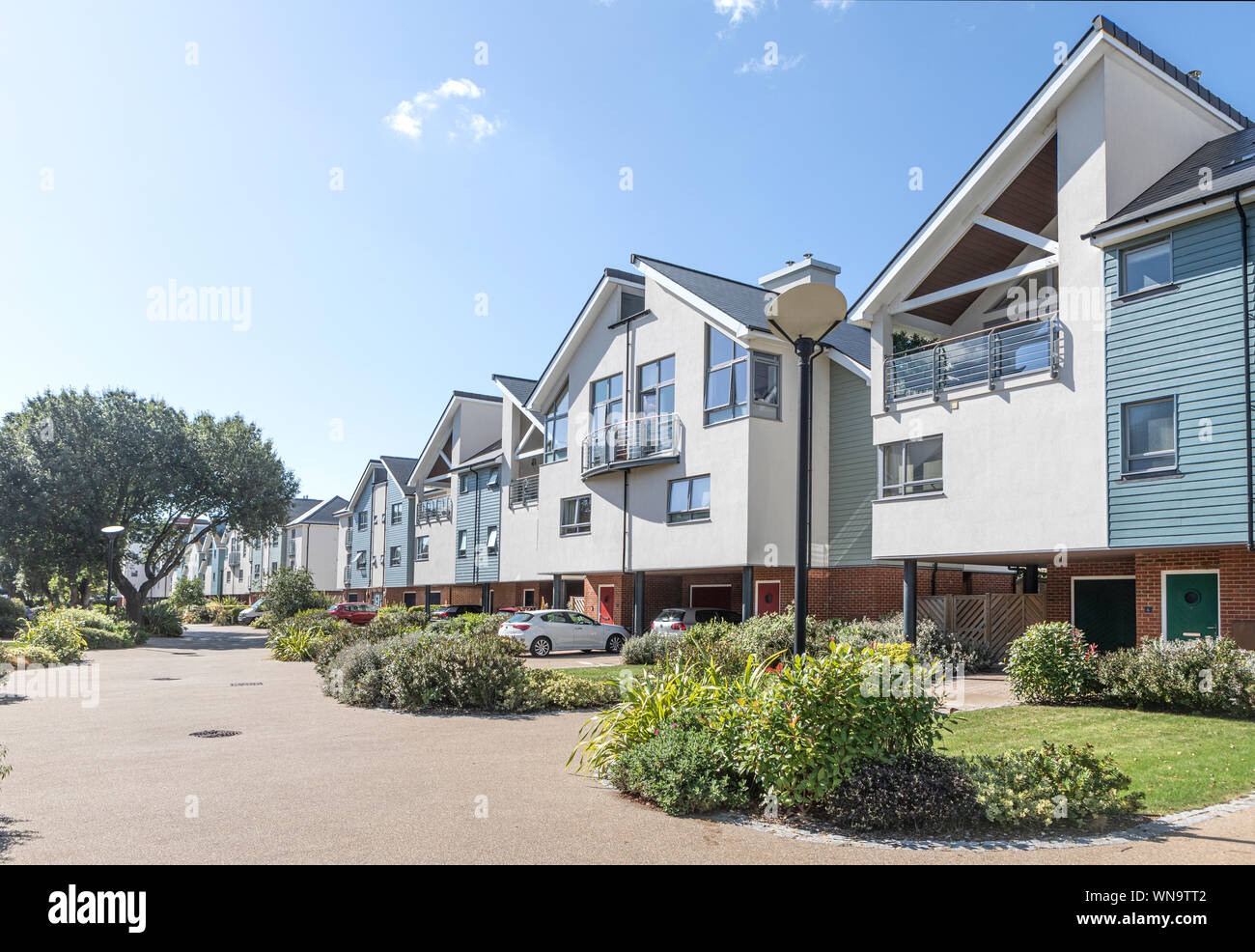 Modern town houses Stock Photo - Alamy
