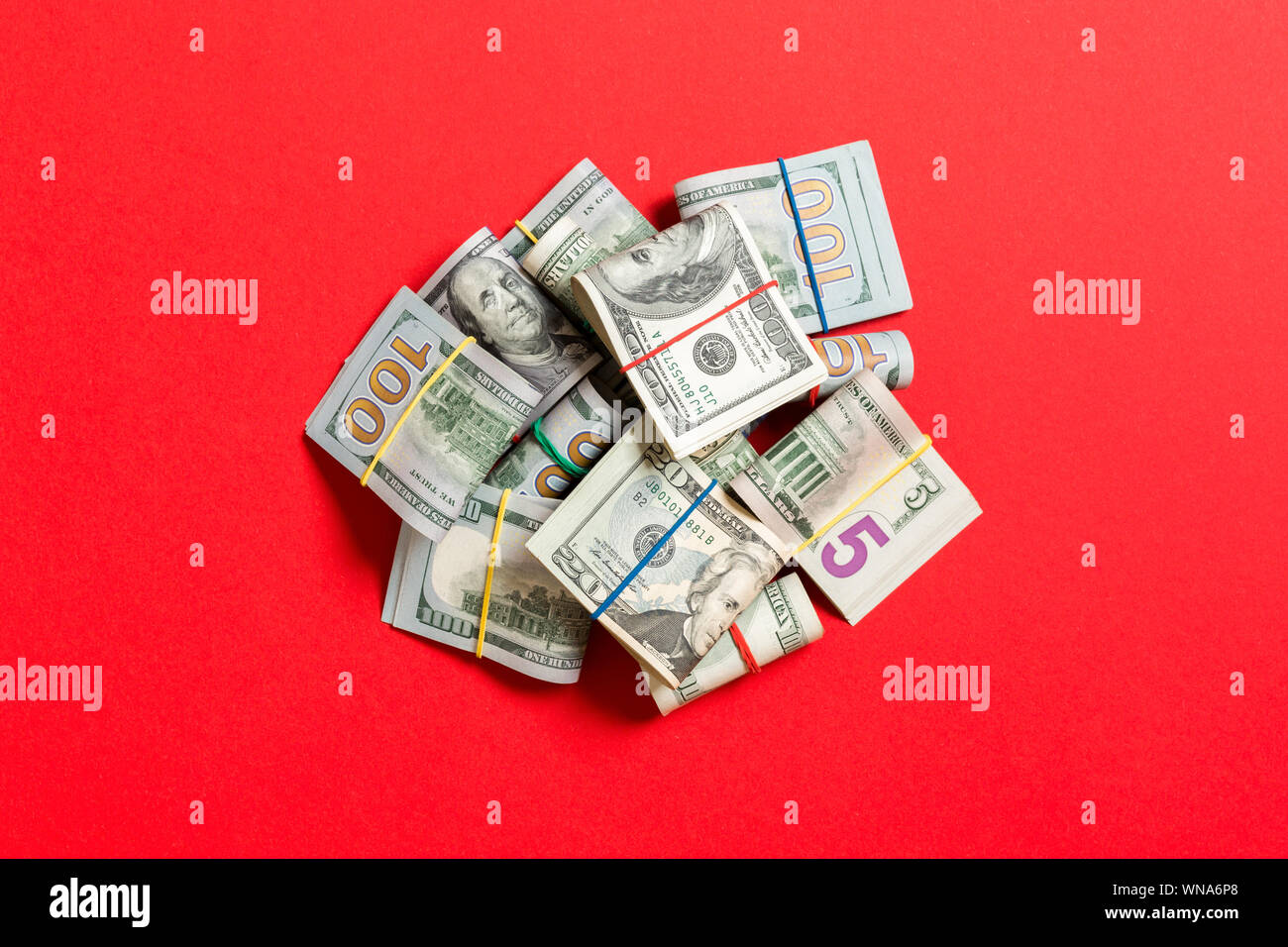 Bundles of one dollar bills hires stock photography and images Alamy