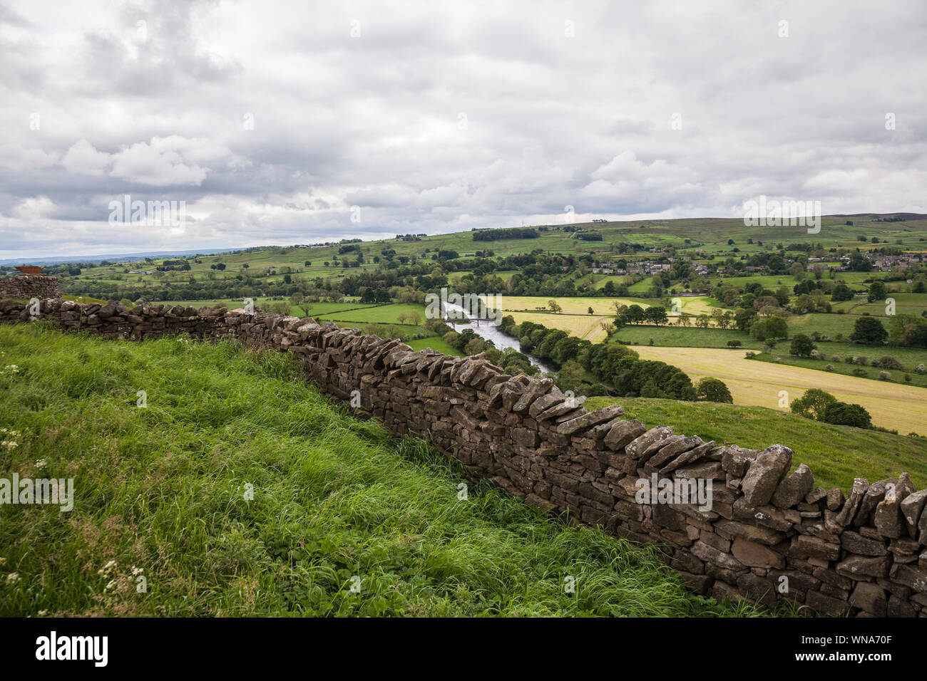 Scenic view of the countryside near Middleton in Teesdale,England,UK Stock Photo