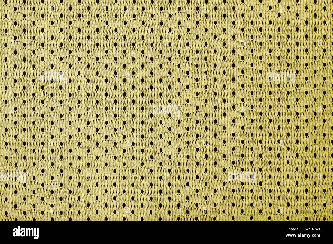 Yellow mesh sport wear fabric textile pattern background. Yellow color ...