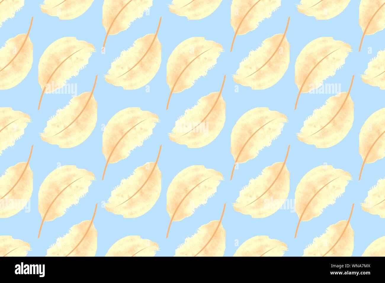 Vector seamless feather pattern.  Stock Vector
