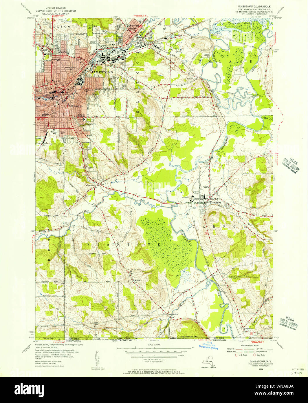 Map of jamestown new york hires stock photography and images Alamy
