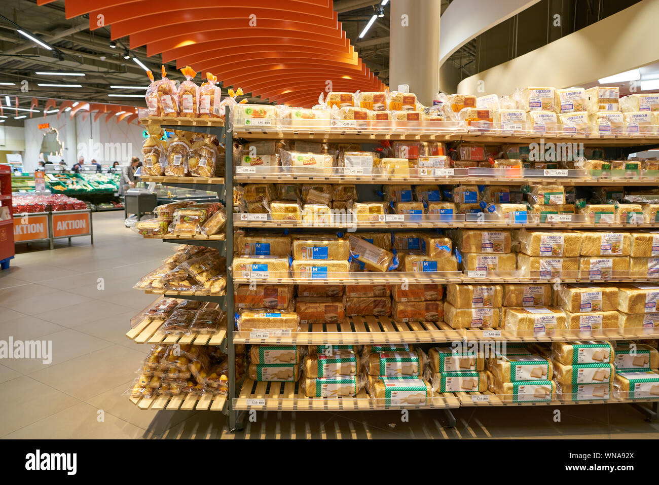 ZURICH, SWITZERLAND CIRCA OCTOBER, 2018 interior shot of Migros