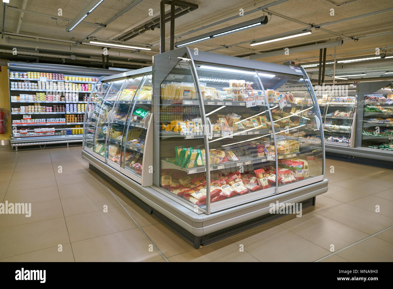 ZURICH, SWITZERLAND CIRCA OCTOBER, 2018 interior shot of Migros