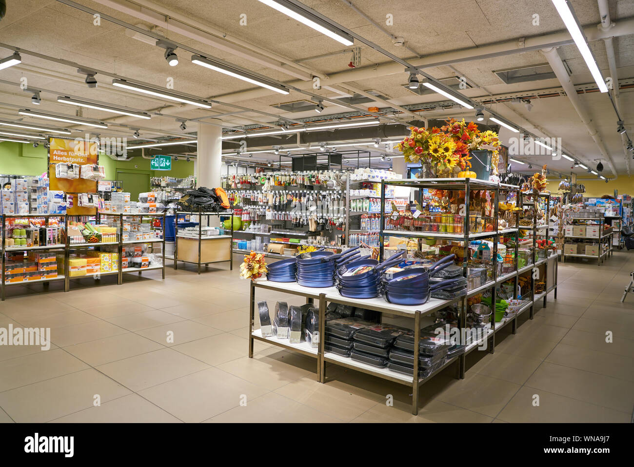 ZURICH, SWITZERLAND CIRCA OCTOBER, 2018 interior shot of Migros