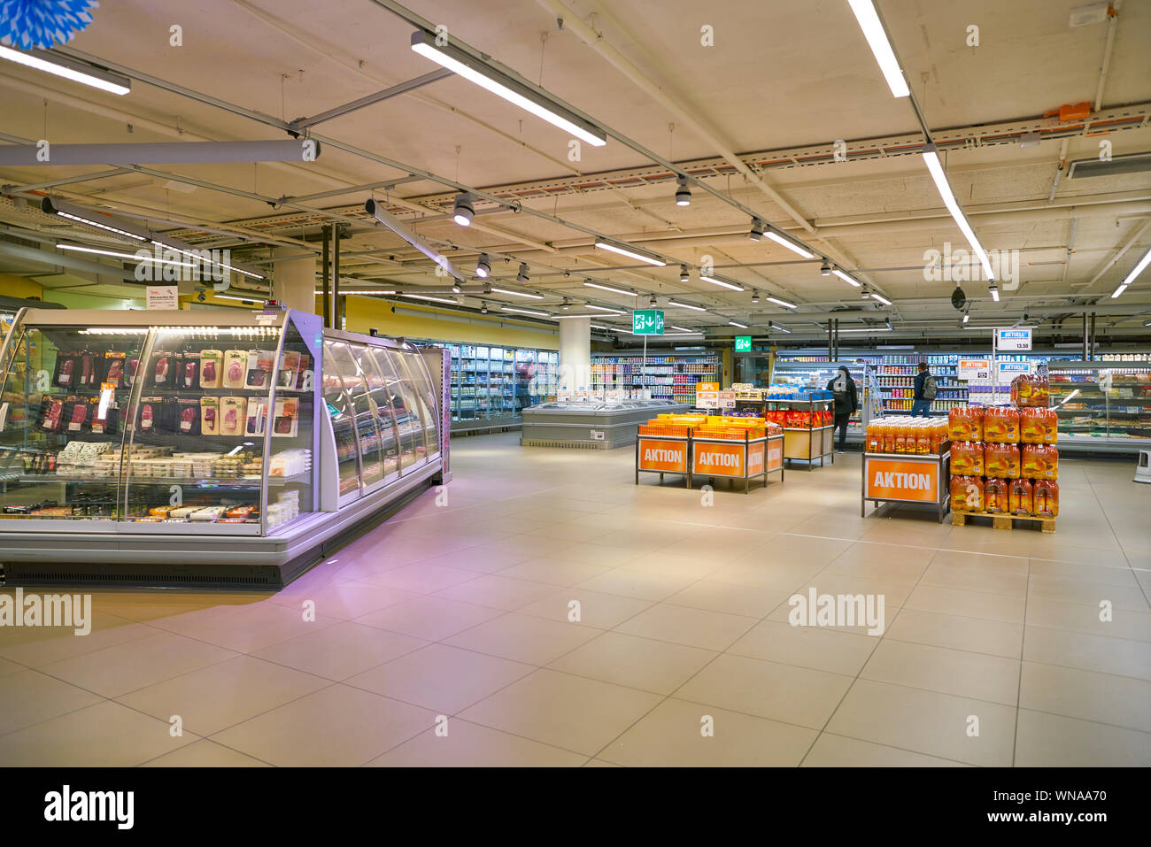 ZURICH, SWITZERLAND CIRCA OCTOBER, 2018 interior shot of Migros