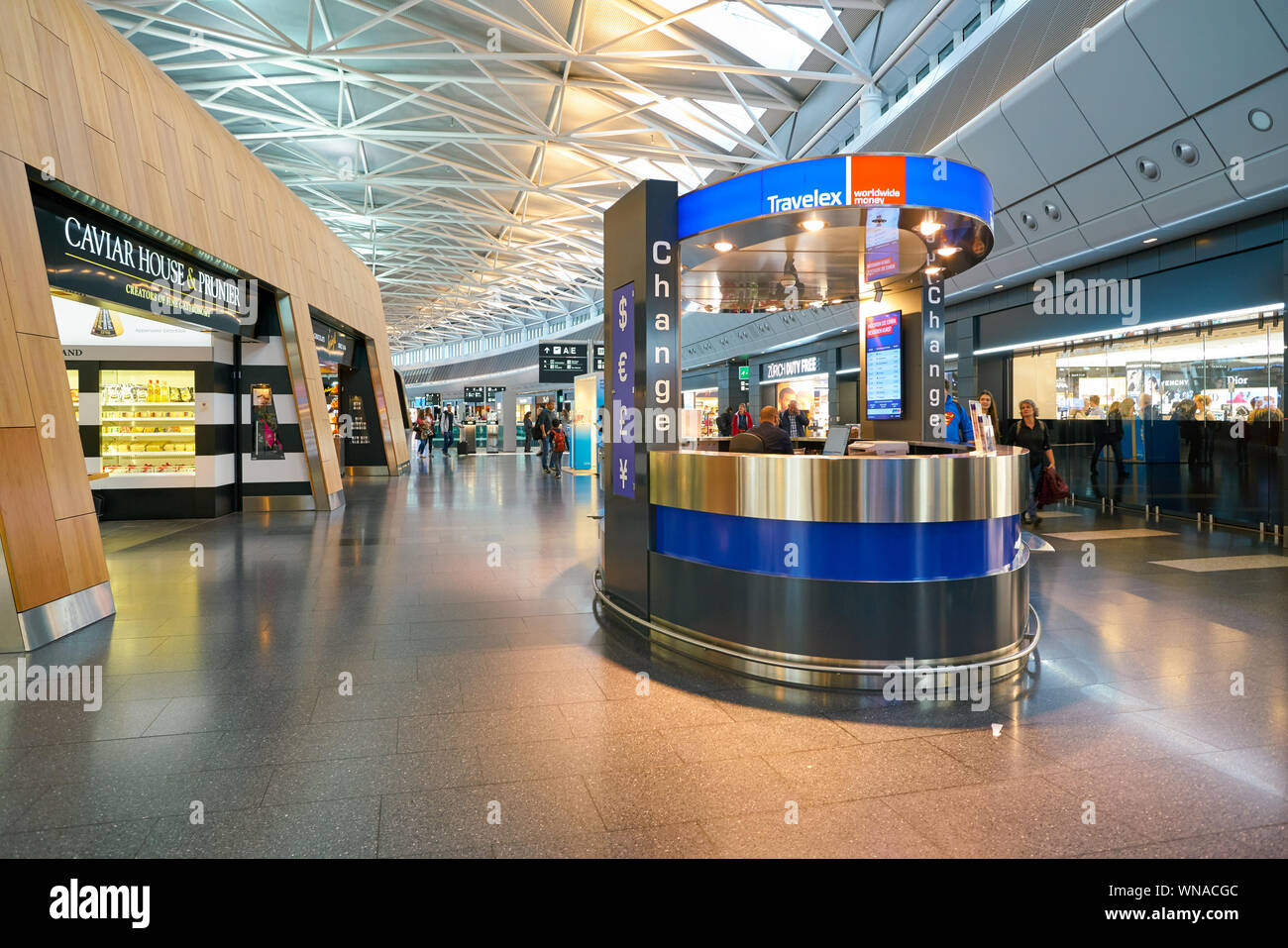 ZURICH, SWITZERLAND CIRCA OCTOBER, 2018 Travelex Currency Exchange
