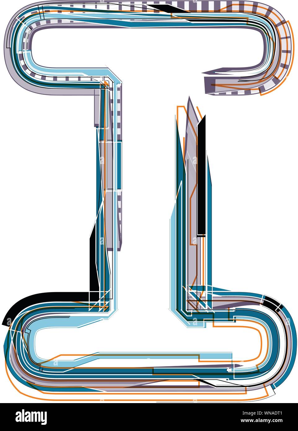 Font illustration LETTER I Stock Vector Image & Art - Alamy