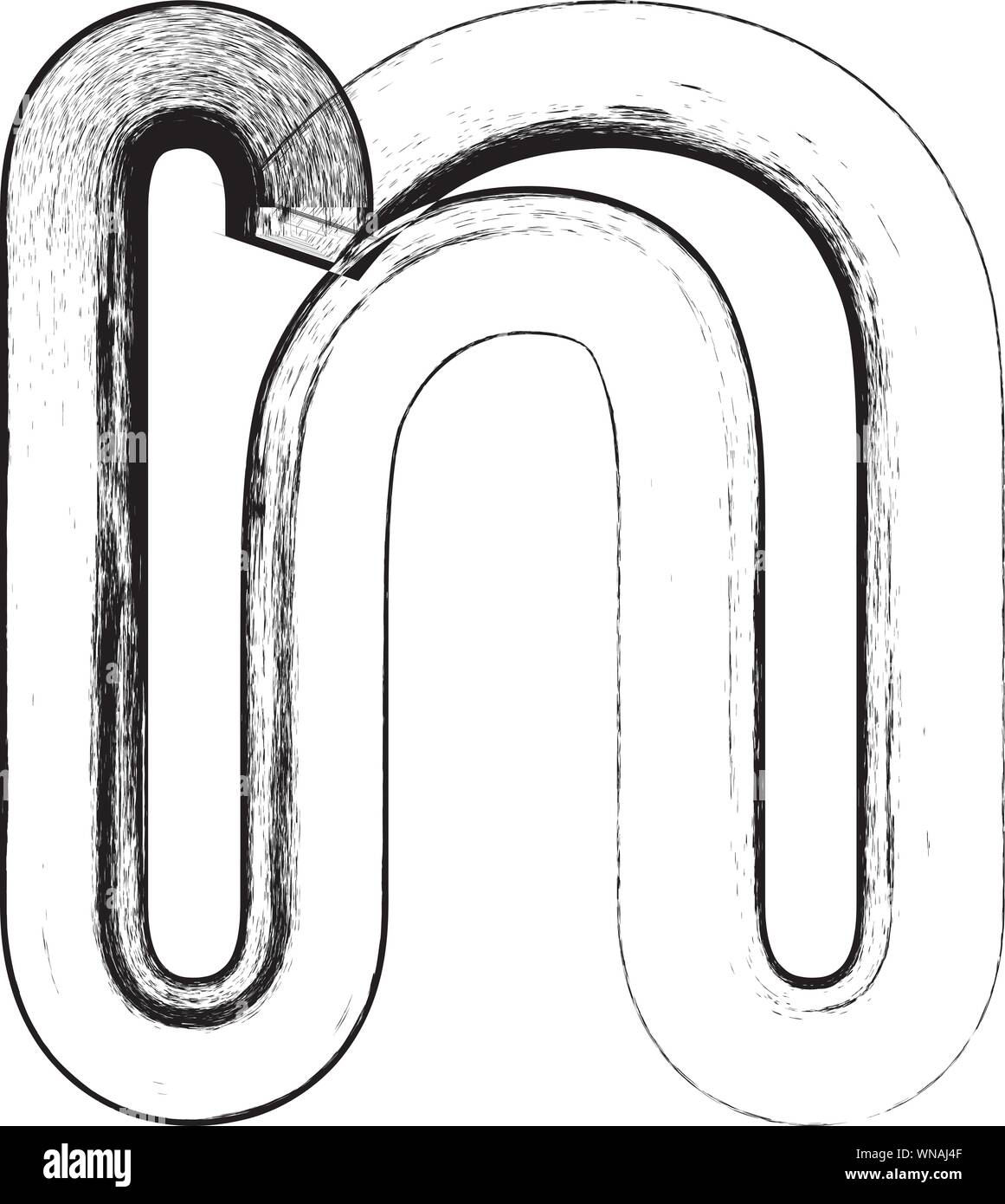 Letter N Clipart Black And White