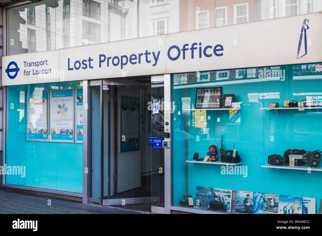 England, London, Marylebone, Baker Street, Transport for London Lost Property Office Stock Photo