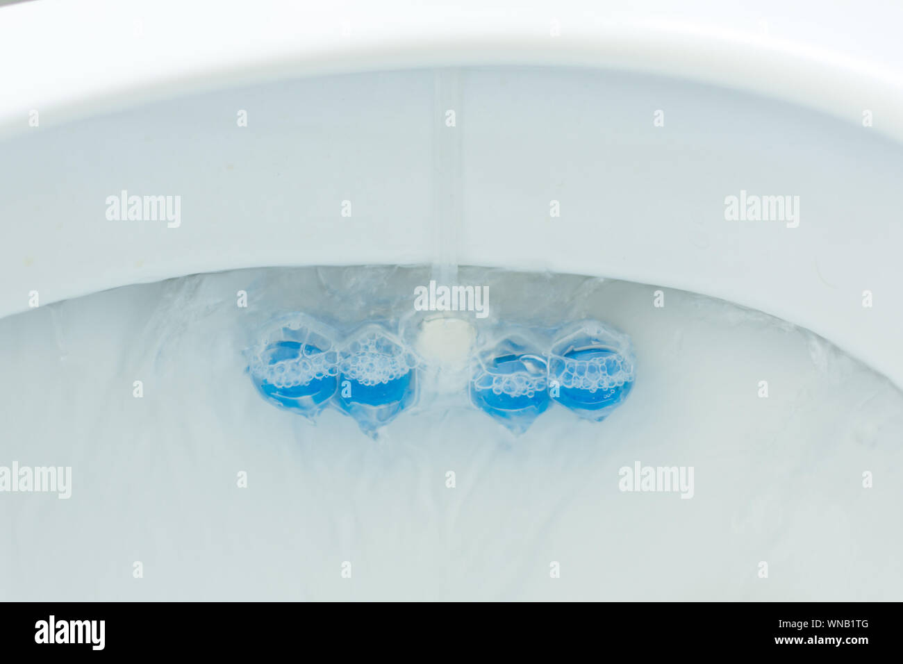 Scent for toilet. Aroma ball for toilet smell and disinfection Stock