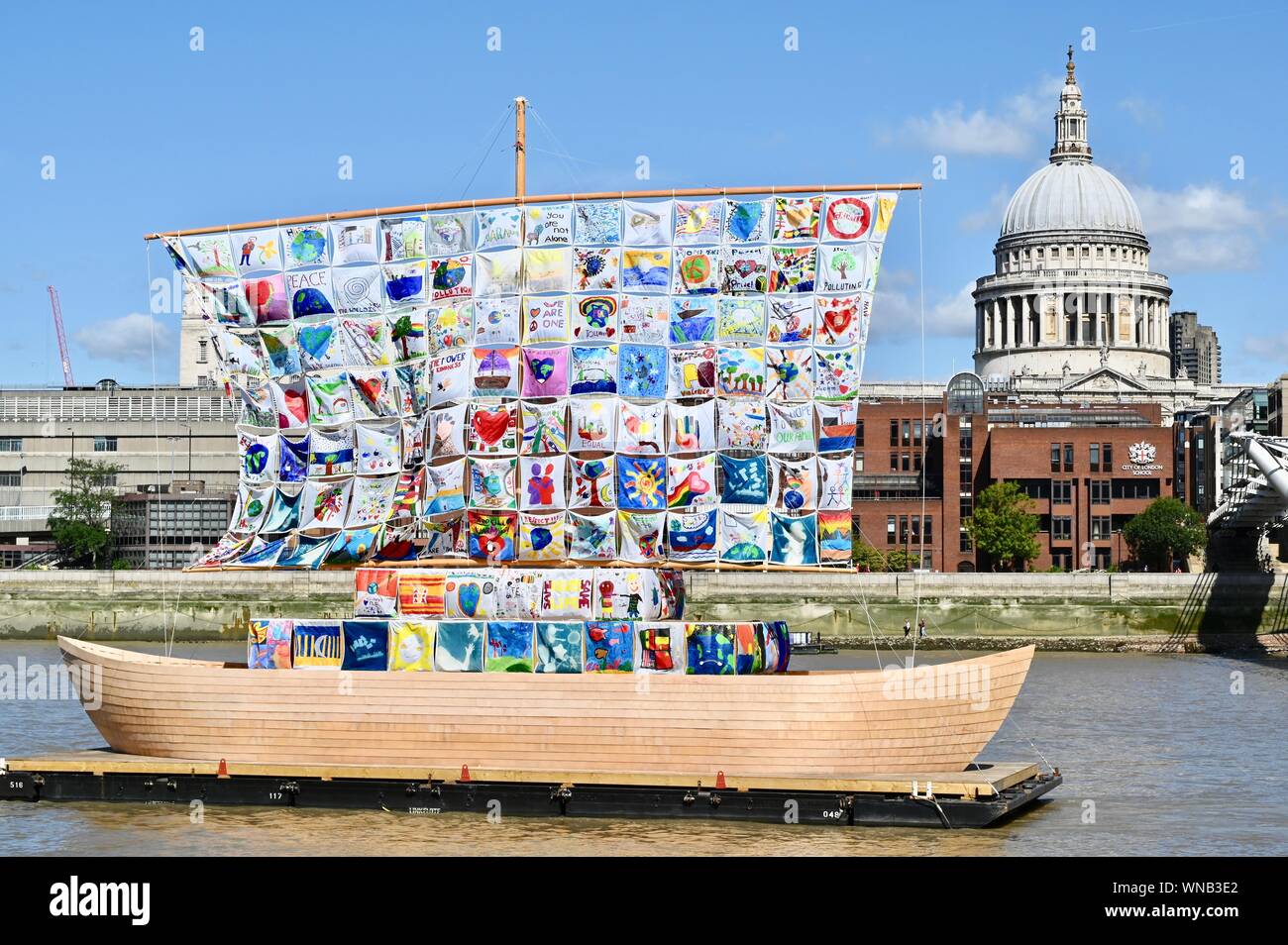 Ship of Tolerance by Ilya and Emily Kabakov, Totally Thames, Tate Modern, London. UK Stock Photo