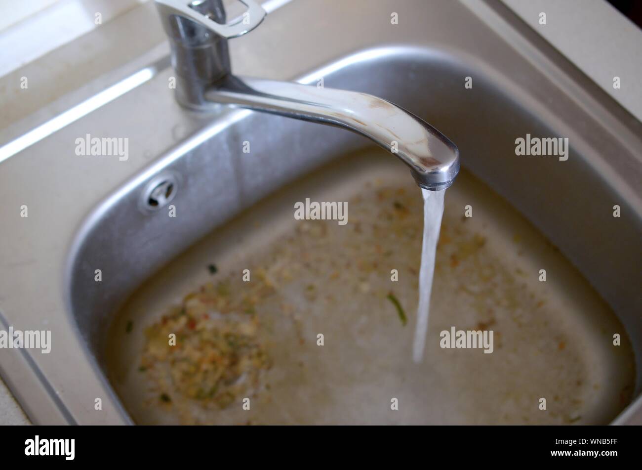 water clogged in sink