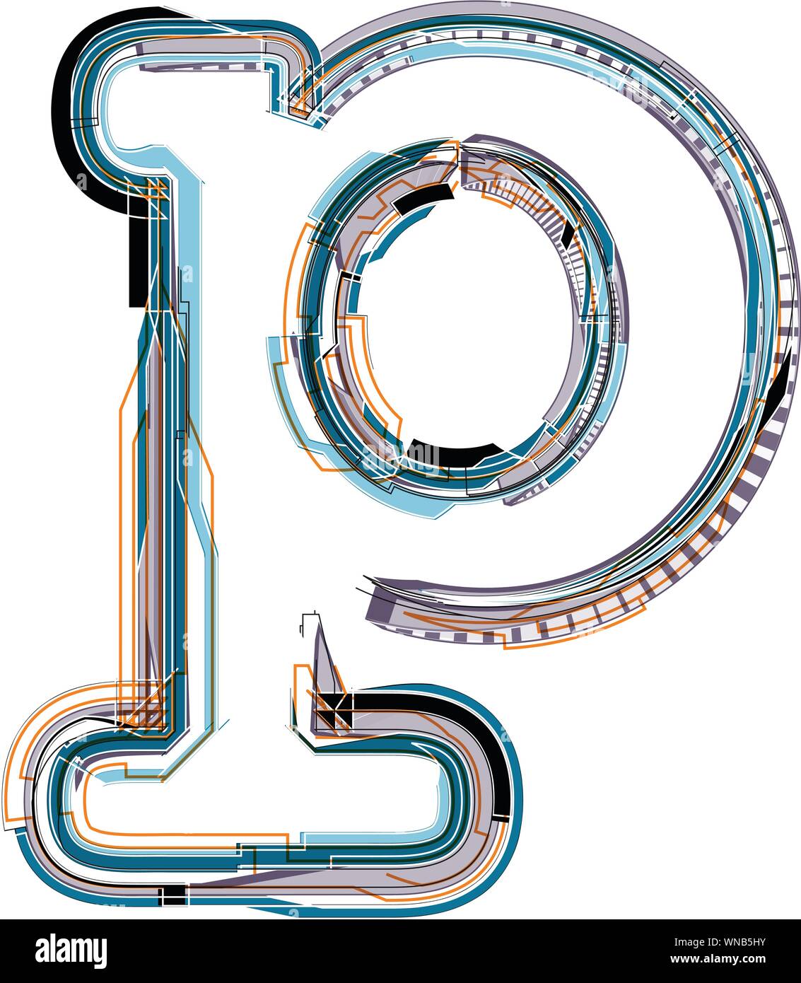 Font Illustration letter p Stock Vector Image & Art - Alamy