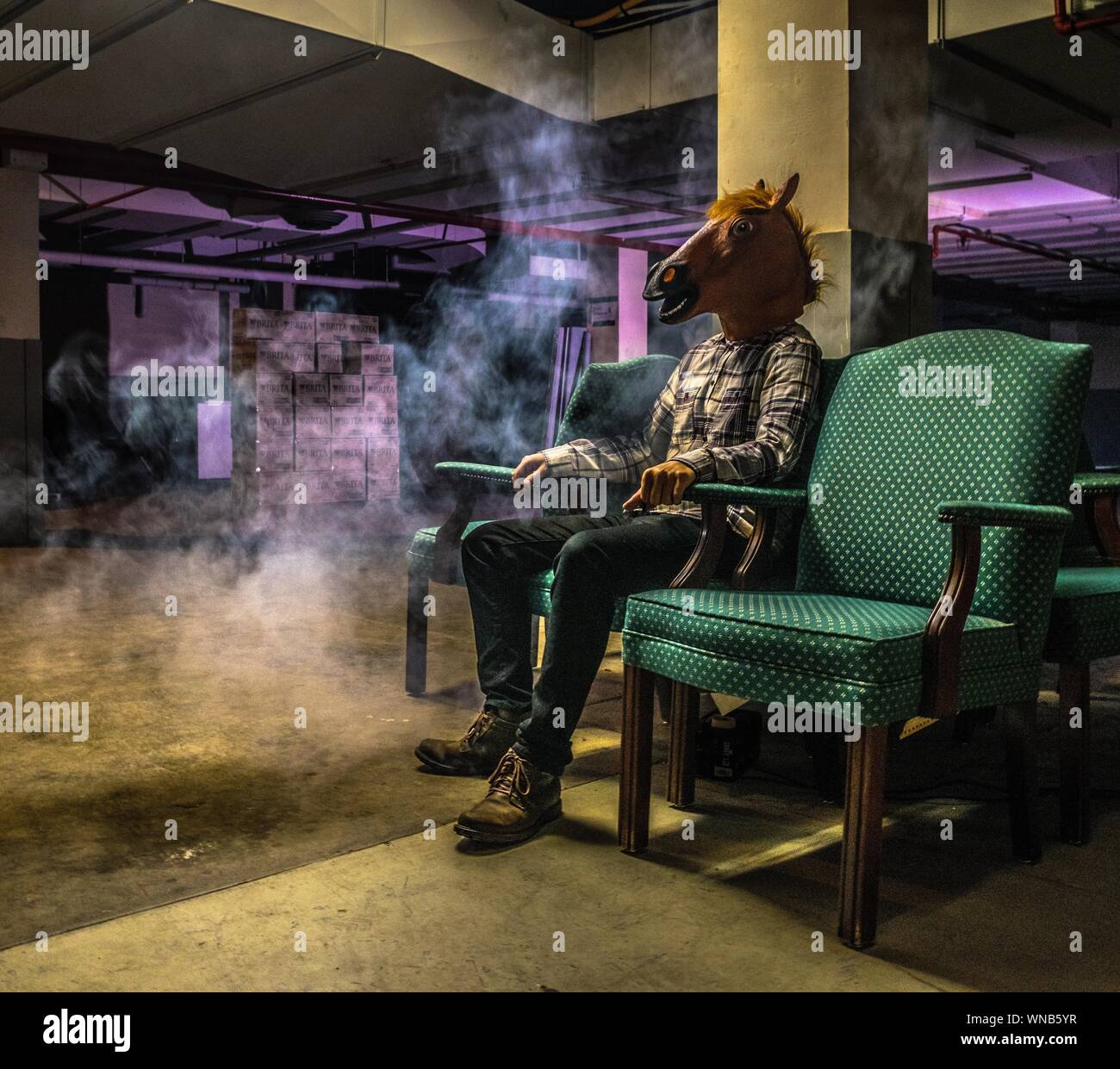 Horse man in mask hires stock photography and images Alamy